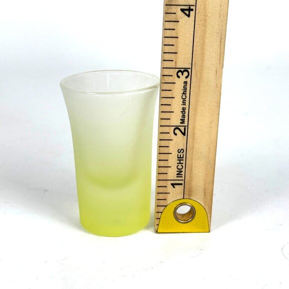 Vintage Limoncello Bottle Shot Glasses 3D Lemons Frosted Yellow 4 Piece Set EUC - Picture 12 of 12